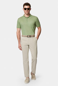 Orta Bej Regular Fit Standart Kesim Yan Cepli Pamuklu Likralı Kanvas / Chino Pantolon