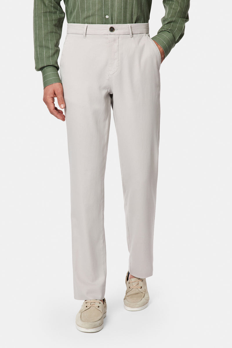 Taş Relaxed Fit Rahat Kesim Lyocell Karışımlı Yan Cepli Kanvas / Chino Pantolon