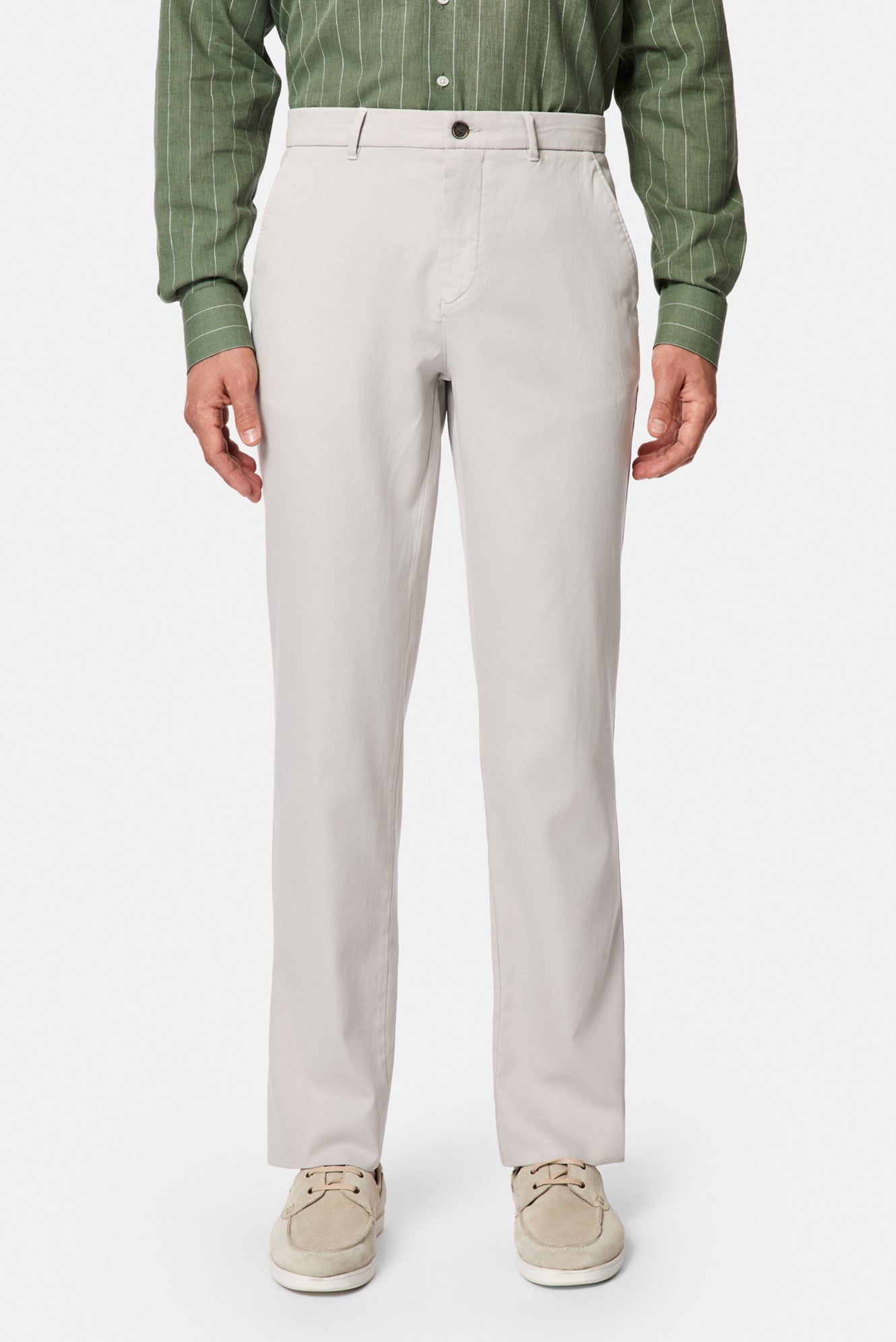 Taş Relaxed Fit Rahat Kesim Lyocell Karışımlı Yan Cepli Kanvas / Chino Pantolon