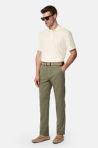 Orta Haki Slim Fit Dar Kesim Lyocell Karışımlı Yan Cepli Kanvas / Chino Pantolon