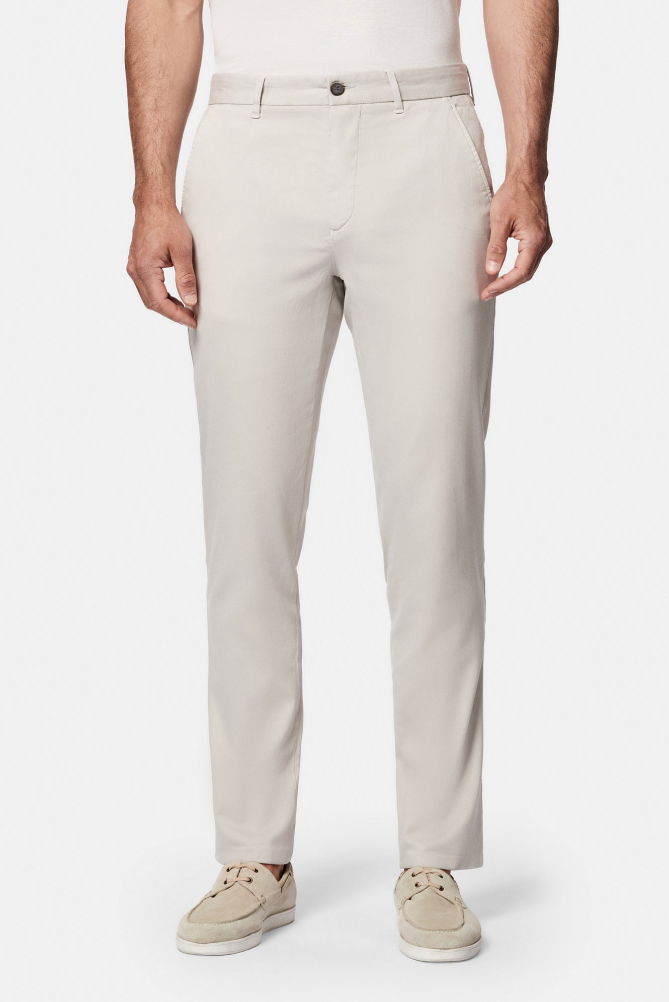 Taş Slim Fit Dar Kesim Lyocell Karışımlı Yan Cepli Kanvas / Chino Pantolon