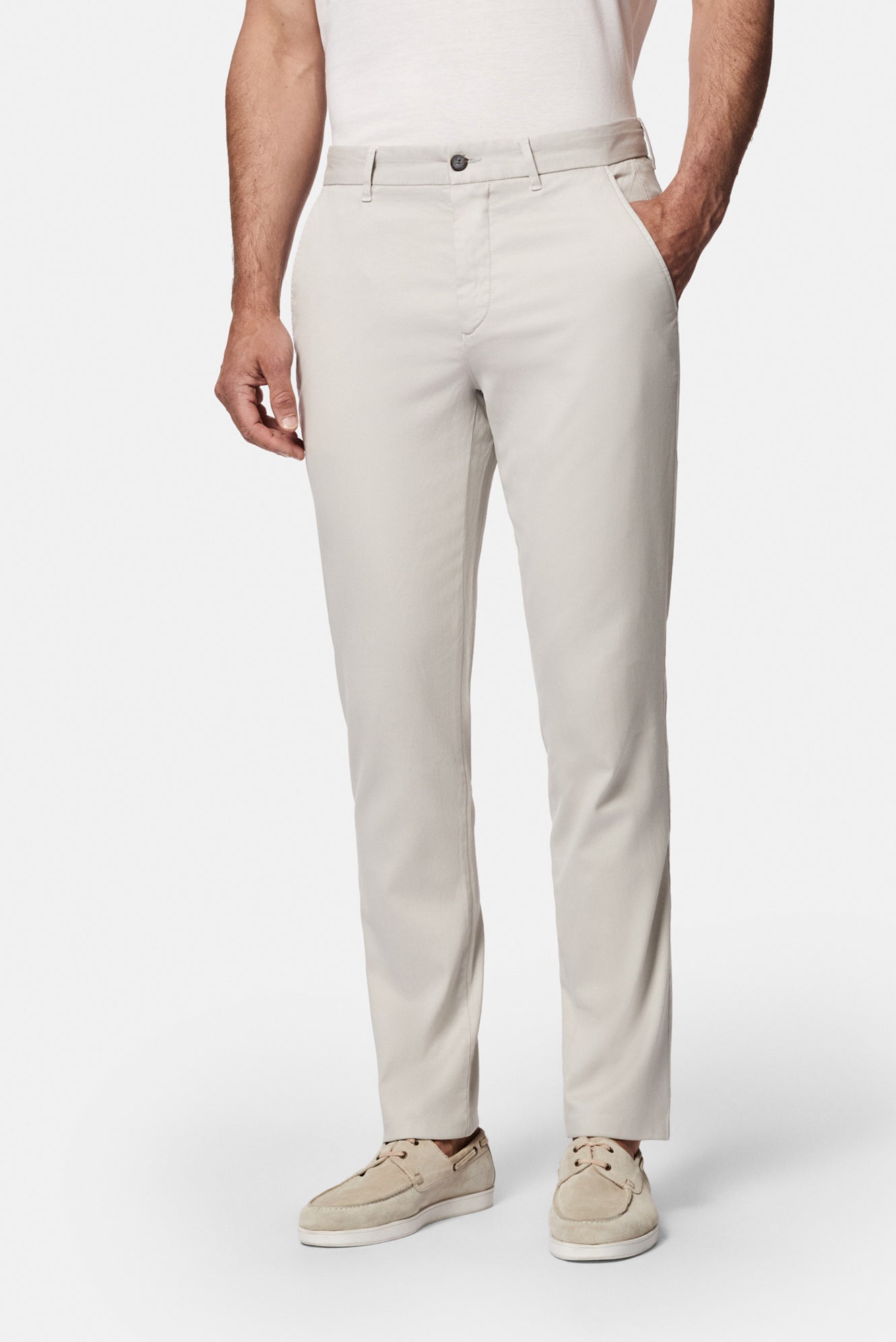 Taş Slim Fit Dar Kesim Lyocell Karışımlı Yan Cepli Kanvas / Chino Pantolon