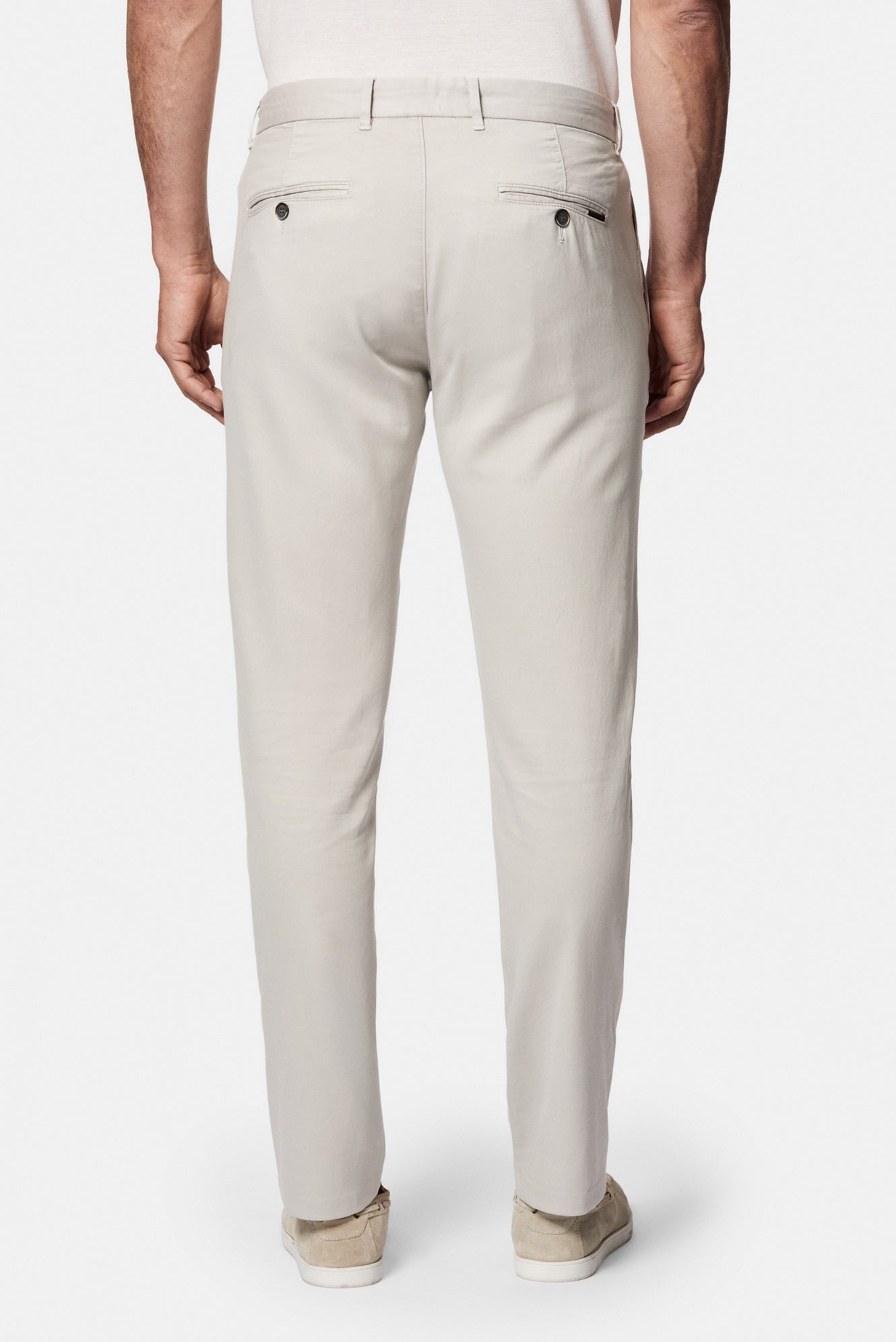 Taş Slim Fit Dar Kesim Lyocell Karışımlı Yan Cepli Kanvas / Chino Pantolon