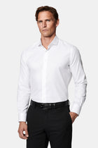 Beyaz Uzun Kol Slim Fit Klasik Desenli %100 Pamuk Gömlek