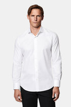 Beyaz Uzun Kol Slim Fit Klasik Desenli %100 Pamuk Gömlek