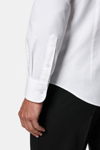 Beyaz Uzun Kol Slim Fit Klasik Desenli %100 Pamuk Gömlek