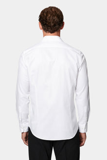 Beyaz Uzun Kol Slim Fit Klasik Desenli %100 Pamuk Gömlek