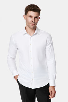 Beyaz Uzun Kol Slim Fit Klasik İtalyan Pamuklu Esnek Gömlek