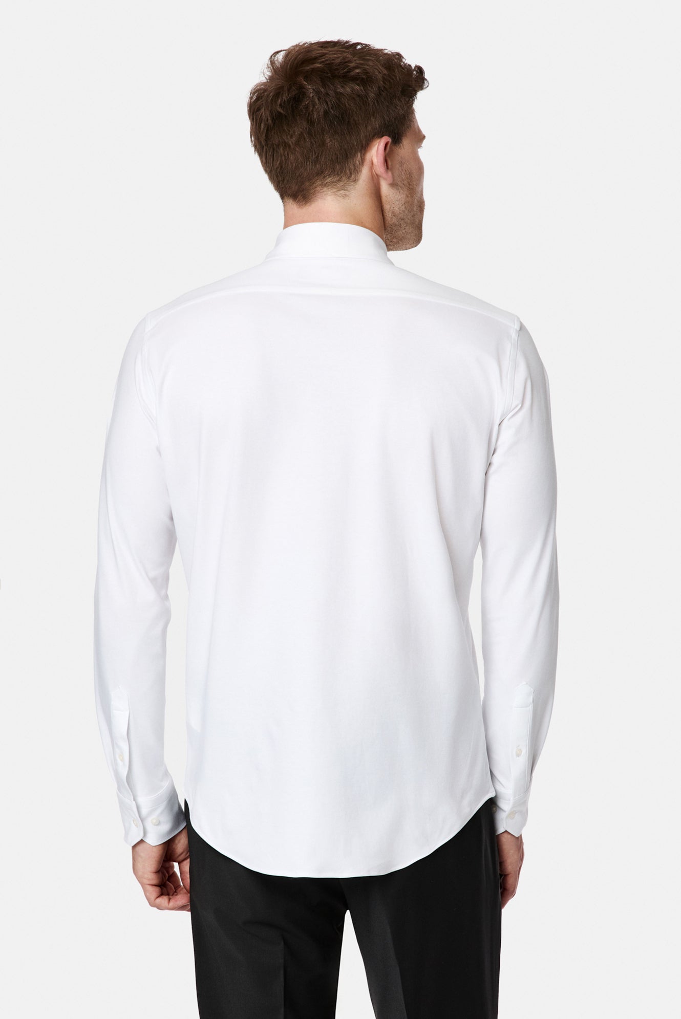 Beyaz Uzun Kol Slim Fit Klasik İtalyan Pamuklu Esnek Gömlek