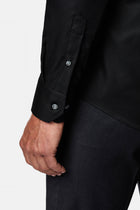 Siyah Uzun Kol Slim Fit Klasik Non Iron Ütü Gerektirmeyen Desenli %100 Pamuk Gömlek