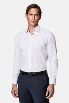 Siyah Uzun Kol Slim Fit Klasik Non Iron Ütü Gerektirmeyen Çizgili %100 Pamuk Gömlek