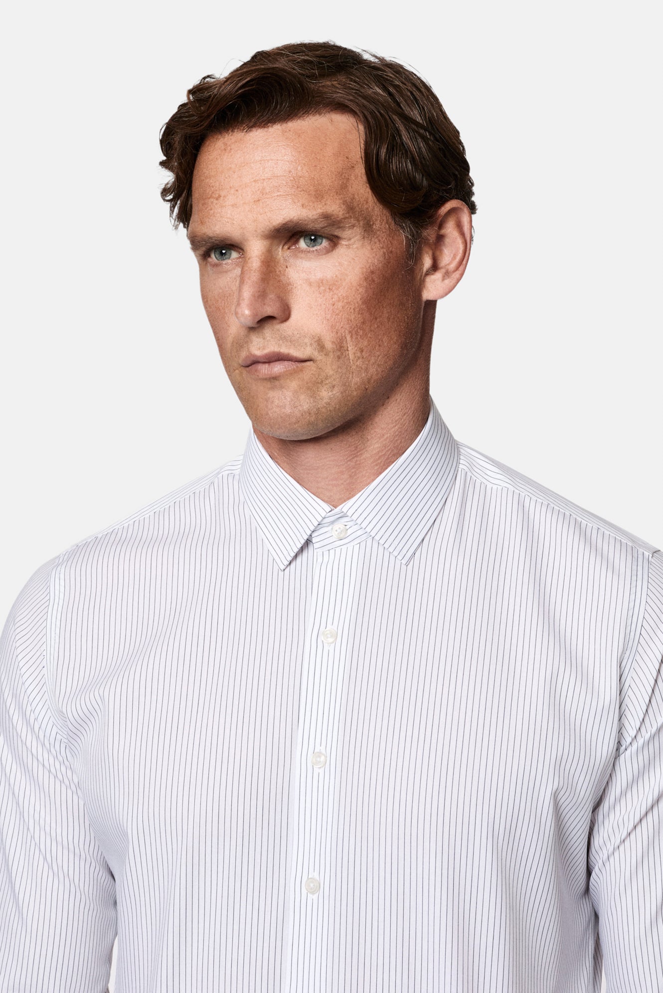 Siyah Uzun Kol Slim Fit Klasik Non Iron Ütü Gerektirmeyen Çizgili %100 Pamuk Gömlek