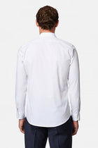 Siyah Uzun Kol Slim Fit Klasik Non Iron Ütü Gerektirmeyen Çizgili %100 Pamuk Gömlek