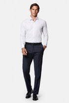 Siyah Uzun Kol Slim Fit Klasik Non Iron Ütü Gerektirmeyen Çizgili %100 Pamuk Gömlek
