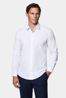 Açık Mavi Uzun Kol Slim Fit Klasik Non Iron Ütü Gerektirmeyen Çizgili %100 Pamuk Gömlek