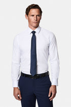Açık Mavi Uzun Kol Slim Fit Klasik Non Iron Ütü Gerektirmeyen Çizgili %100 Pamuk Gömlek