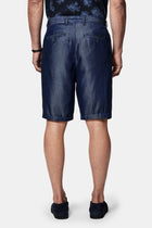 Koyu Lacivert Straight Fit Düz Bermuda Short