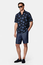Koyu Lacivert Straight Fit Düz Bermuda Short