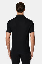 Siyah Regular Fit Desenli Polo Yaka Pamuk Merserize T-sh?rt-Abdullah Ki??l?