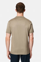 Koyu Vizon Regular Fit Düğmeli Polo Yaka Nakışlı %100 Pamuk Merserize T-shirt