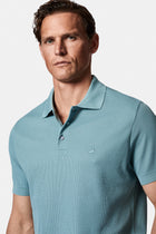 Mavi Regular Fit Düğmeli Polo Yaka Desenli Nakışlı %100 Pamuk Merserize T-shirt
