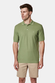 Yağ Yeşili-Olive Regular Fit Düğmeli Polo Yaka Desenli Nakışlı %100 Pamuk Merserize T-shirt
