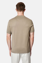 Koyu Vizon Regular Fit Bisiklet Yaka Nakışlı %100 Pamuk Merserize T-shirt