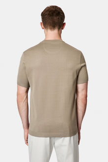 Koyu Vizon Regular Fit Bisiklet Yaka Nakışlı %100 Pamuk Merserize T-shirt