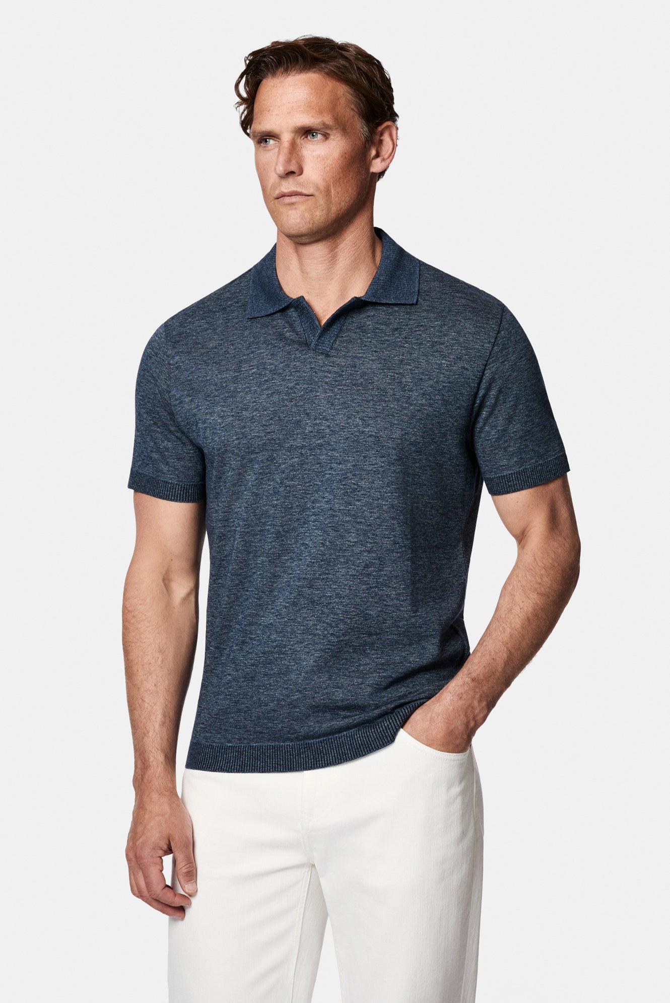 İndigo Regular Fit Polo Yaka Nakışlı %100 Pamuk Merserize T-shirt