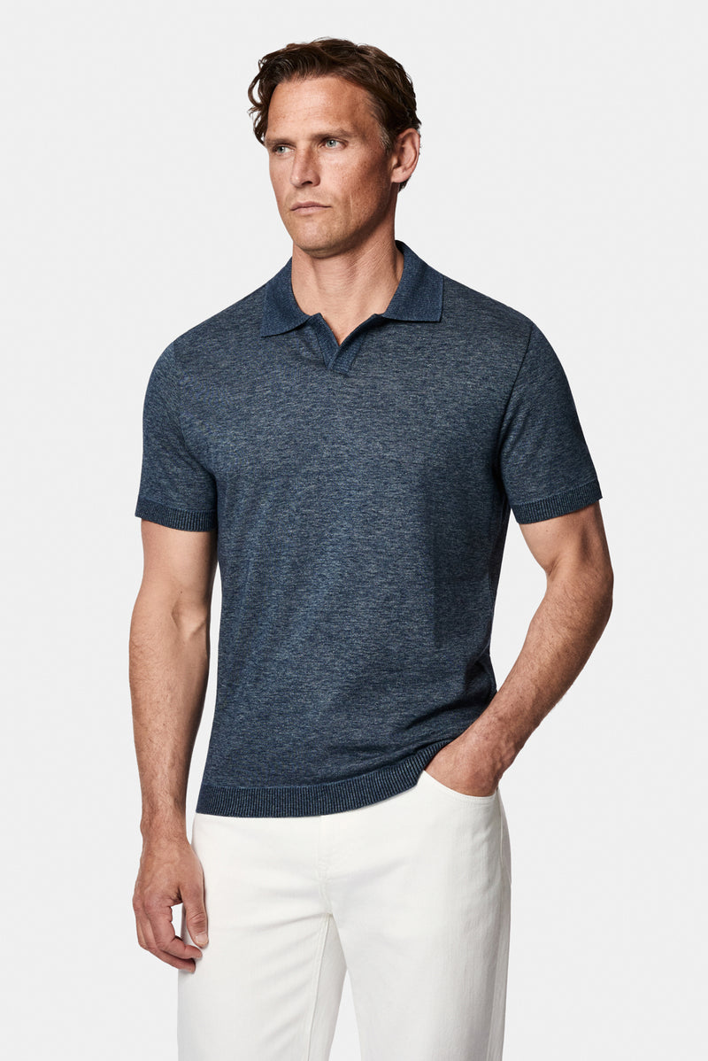 İndigo Regular Fit Polo Yaka Nakışlı %100 Pamuk Merserize T-shirt