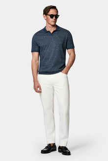 İndigo Regular Fit Polo Yaka Nakışlı %100 Pamuk Merserize T-shirt