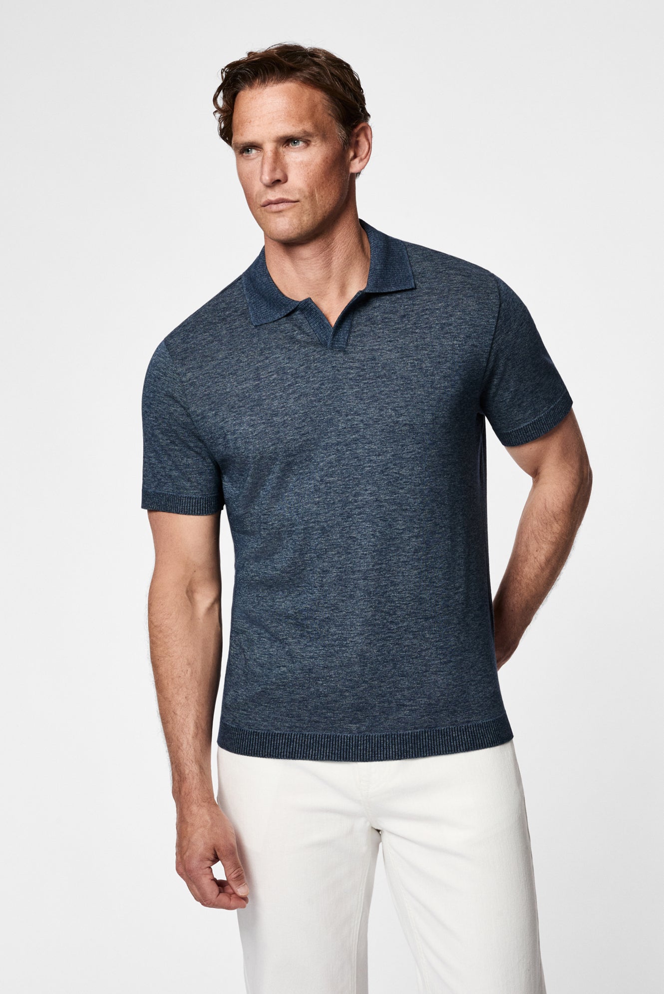 İndigo Regular Fit Polo Yaka Nakışlı %100 Pamuk Merserize T-shirt