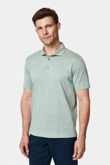 Çağla Yeşili Regular Fit Düğmeli Polo Yaka Desenli Nakışlı %100 Pamuk Merserize T-shirt