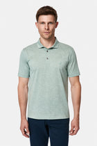 Çağla Yeşili Regular Fit Düğmeli Polo Yaka Desenli Nakışlı %100 Pamuk Merserize T-shirt