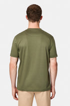 Orta Haki Bisiklet Yaka Regular Fit Baskılı %100 Pamuk Merserize T-shirt