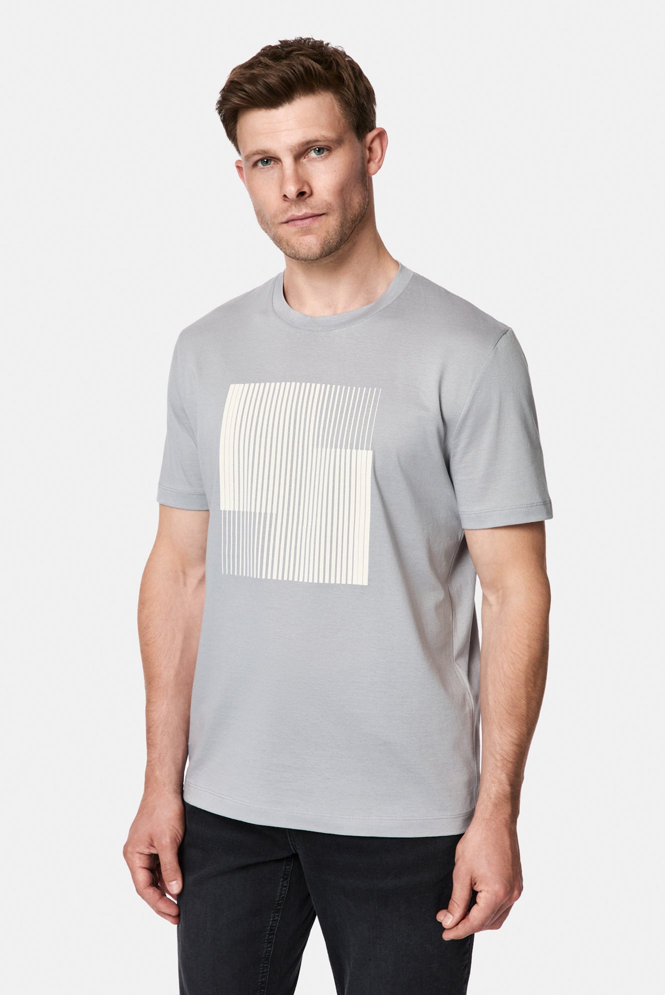 Taş Bisiklet Yaka Regular Fit Baskılı %100 Pamuk Merserize T-shirt