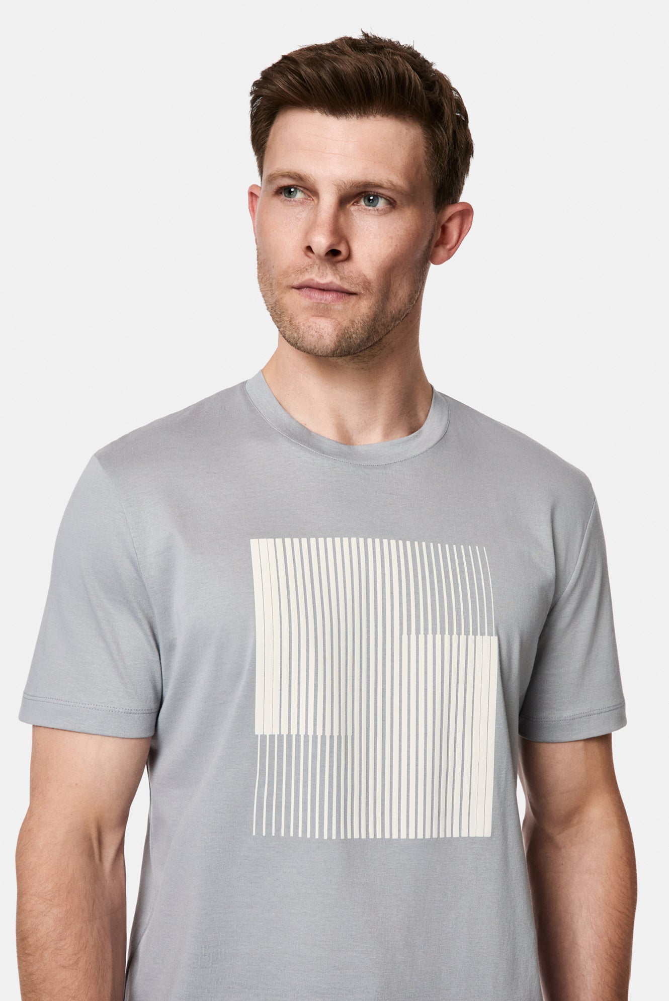 Taş Bisiklet Yaka Regular Fit Baskılı %100 Pamuk Merserize T-shirt