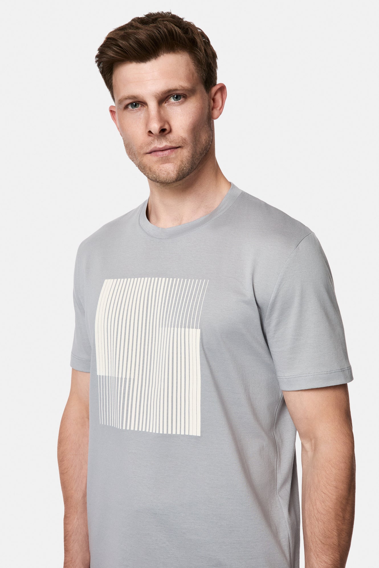 Taş Bisiklet Yaka Regular Fit Baskılı %100 Pamuk Merserize T-shirt
