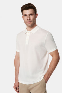 Kırık Beyaz Regular Fit Polo Yaka Nakışlı %100 Pamuk Merserize T-shirt