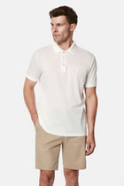 Kırık Beyaz Regular Fit Polo Yaka Nakışlı %100 Pamuk Merserize T-shirt