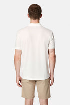 Kırık Beyaz Regular Fit Polo Yaka Nakışlı %100 Pamuk Merserize T-shirt