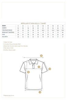Siyah Regular Fit Düğmeli Polo Yaka Nakışlı Cepli %100 Pamuk Merserize T-shirt
