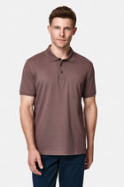 Mürdüm Regular Fit Polo Yaka Nakışlı Cepli %100 Pamuk Merserize T-shirt