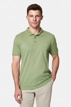 Orman Yeşili Regular Fit Polo Yaka Nakışlı Cepli %100 Pamuk Merserize T-shirt