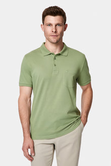 Orman Yeşili Regular Fit Polo Yaka Nakışlı Cepli %100 Pamuk Merserize T-shirt