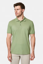 Orman Yeşili Regular Fit Polo Yaka Nakışlı Cepli %100 Pamuk Merserize T-shirt