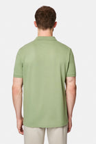 Orman Yeşili Regular Fit Polo Yaka Nakışlı Cepli %100 Pamuk Merserize T-shirt