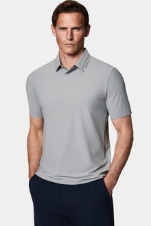 Orta Gri Çıtçıtlı Polo Yaka Regular Fit Esnek İz Yapmayan Dikişsiz T-shirt