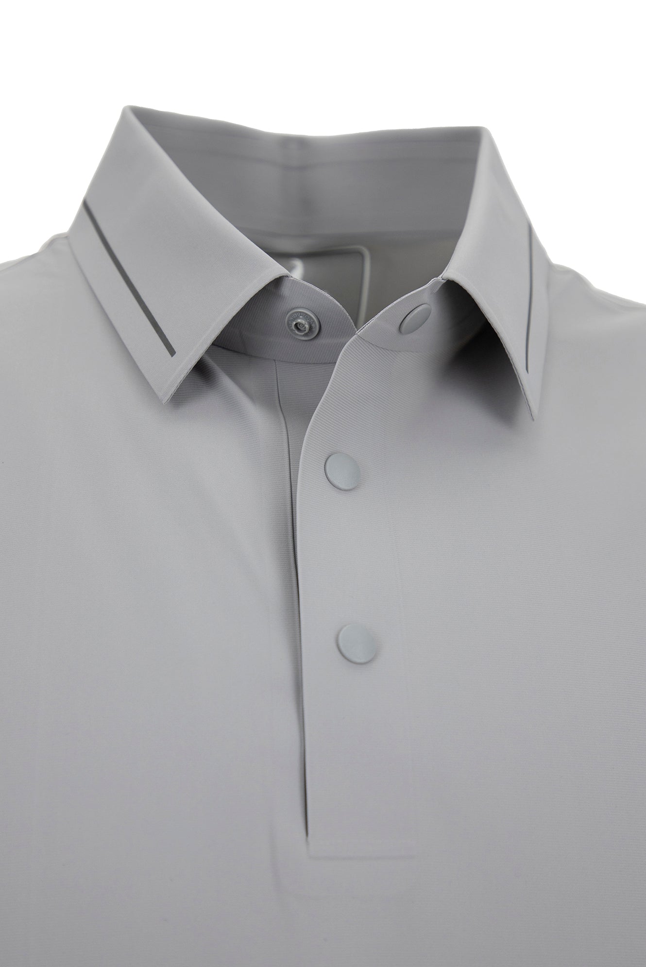 Orta Gri Regular Fit Esnek İz Yapmayan Dikişsiz Polo Yaka T-shirt