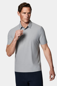 Orta Gri Çıtçıtlı Polo Yaka Regular Fit Esnek İz Yapmayan Dikişsiz T-shirt
